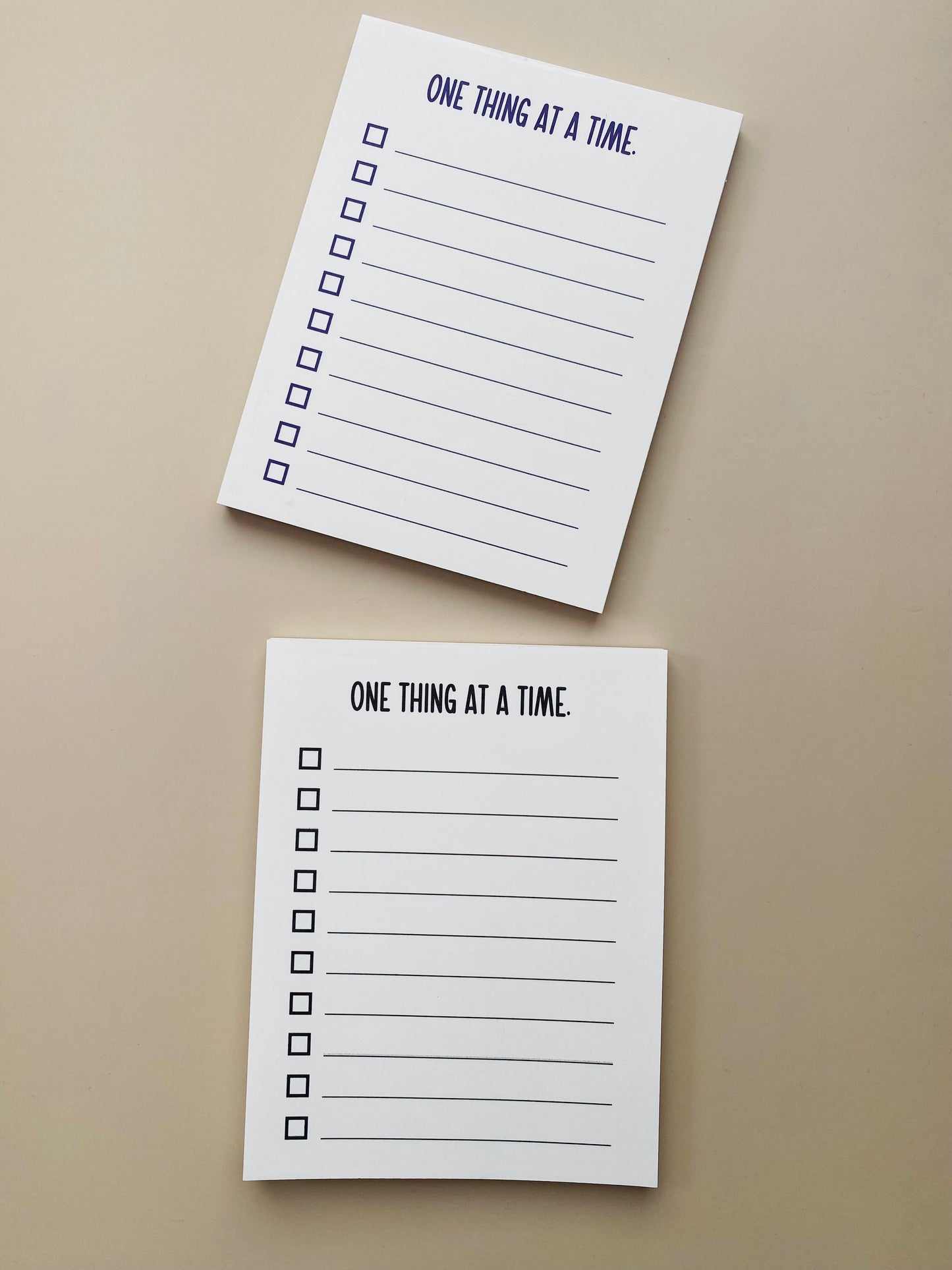 One Thing At A Time Checklist Notepad
