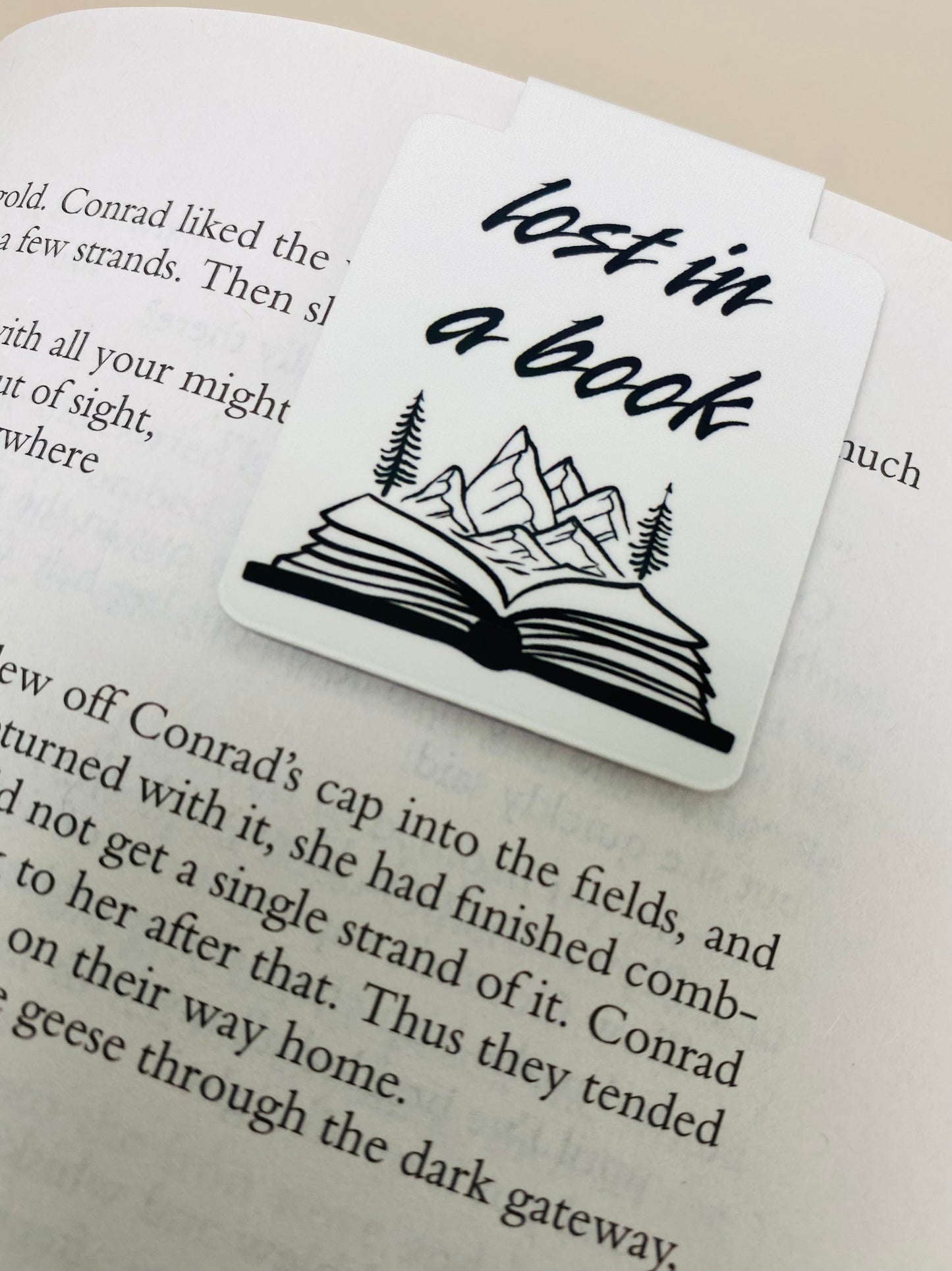 Lost In A Book Magnetic Bookmark