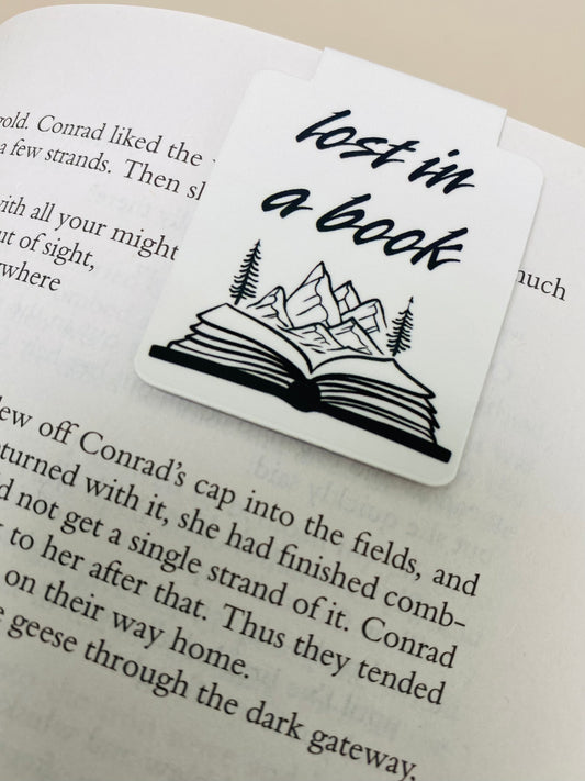 Lost In A Book Magnetic Bookmark