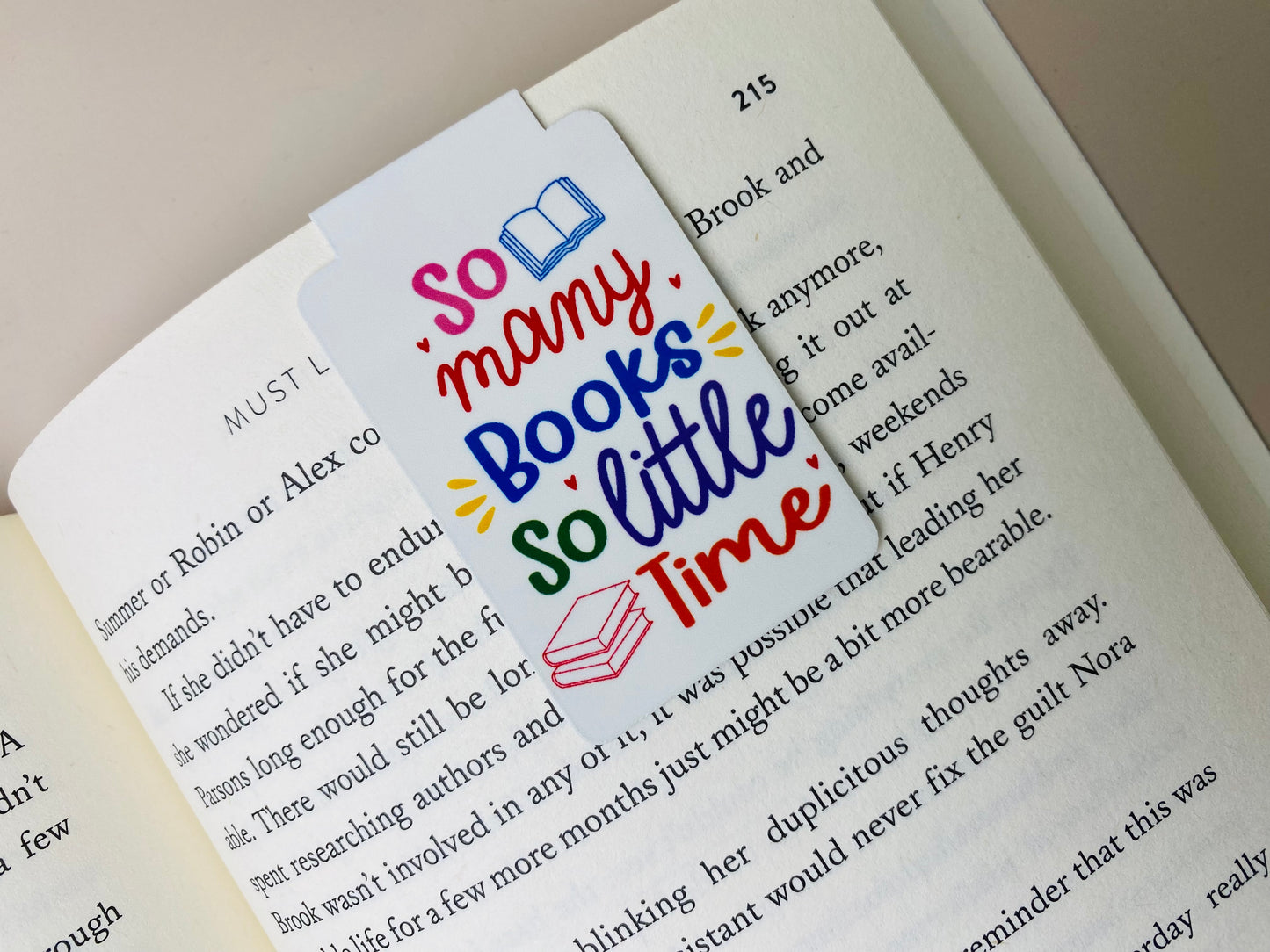 So Many Books Magnetic Bookmark
