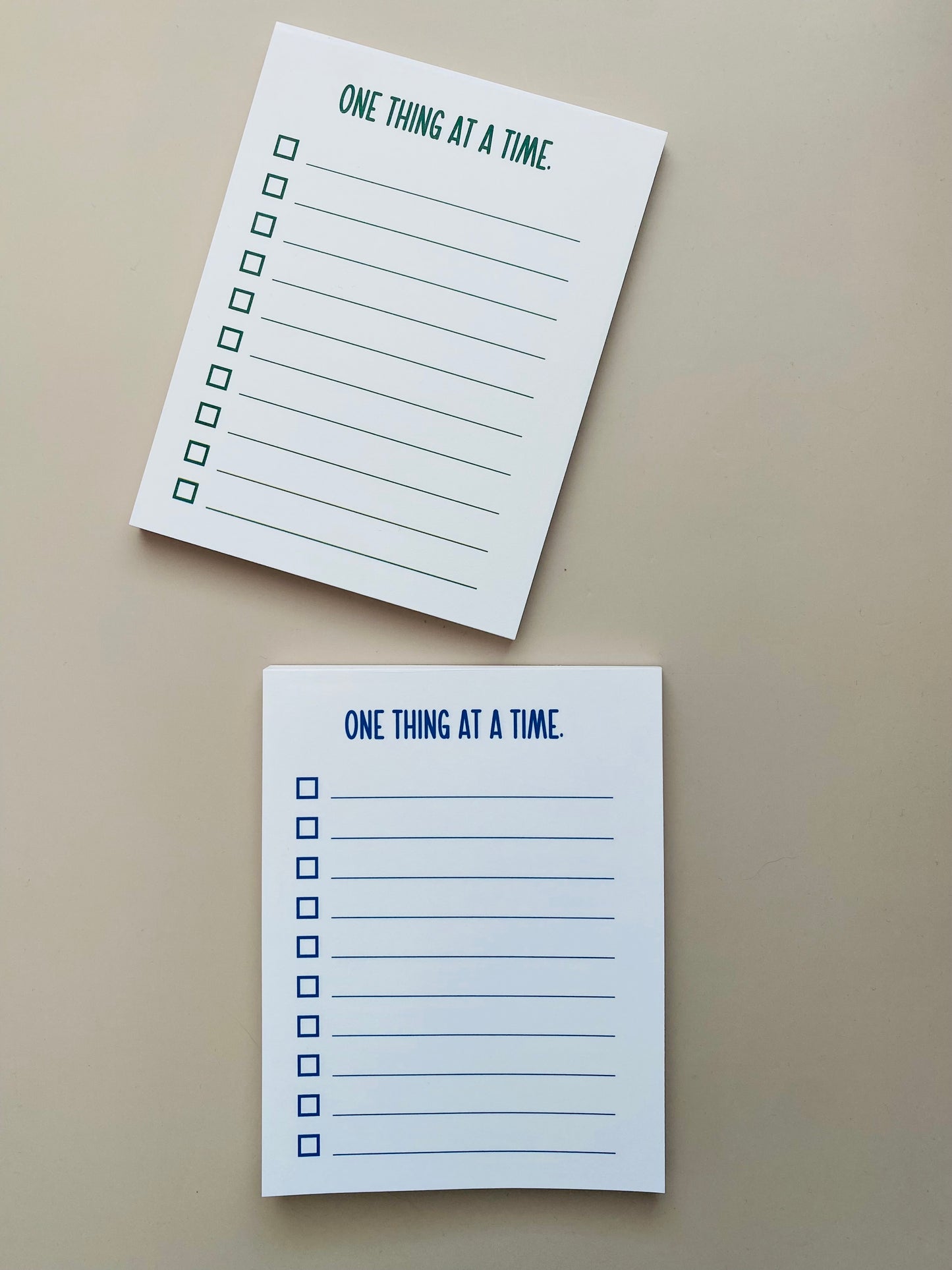 One Thing At A Time Checklist Notepad